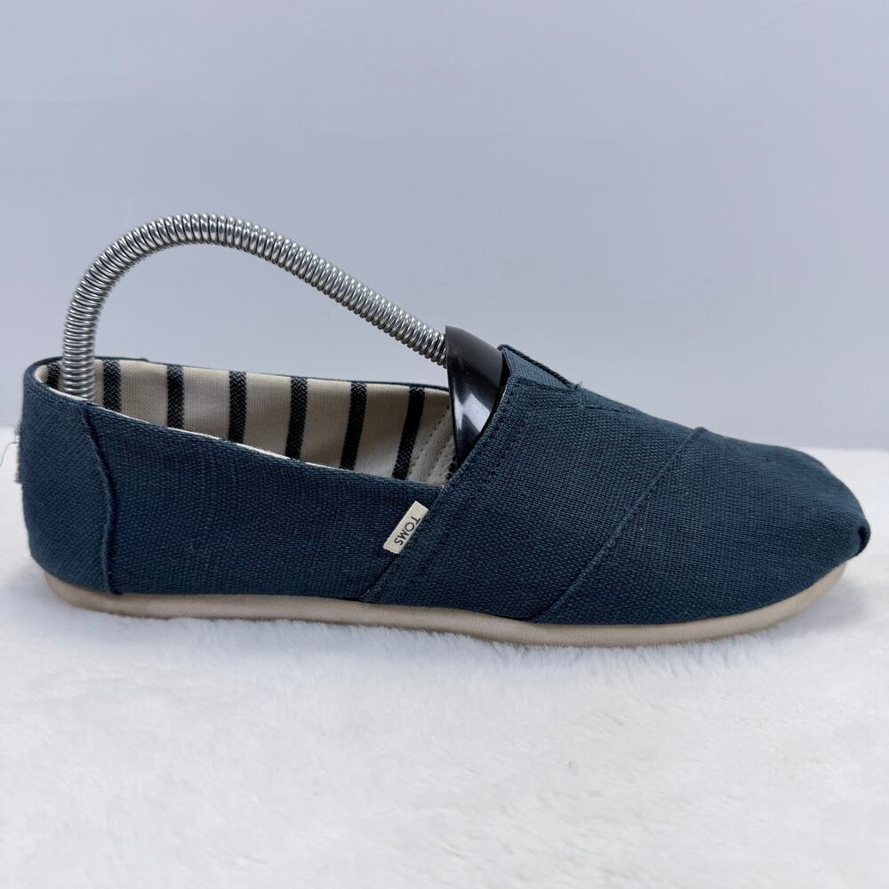 TOMS Alpargata Heritage Canvas Slip-On Flats Majolica Blue Women’s Size 9